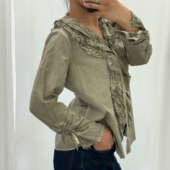 Y2K cottagecore peasant blouse - Picture 3 of 4